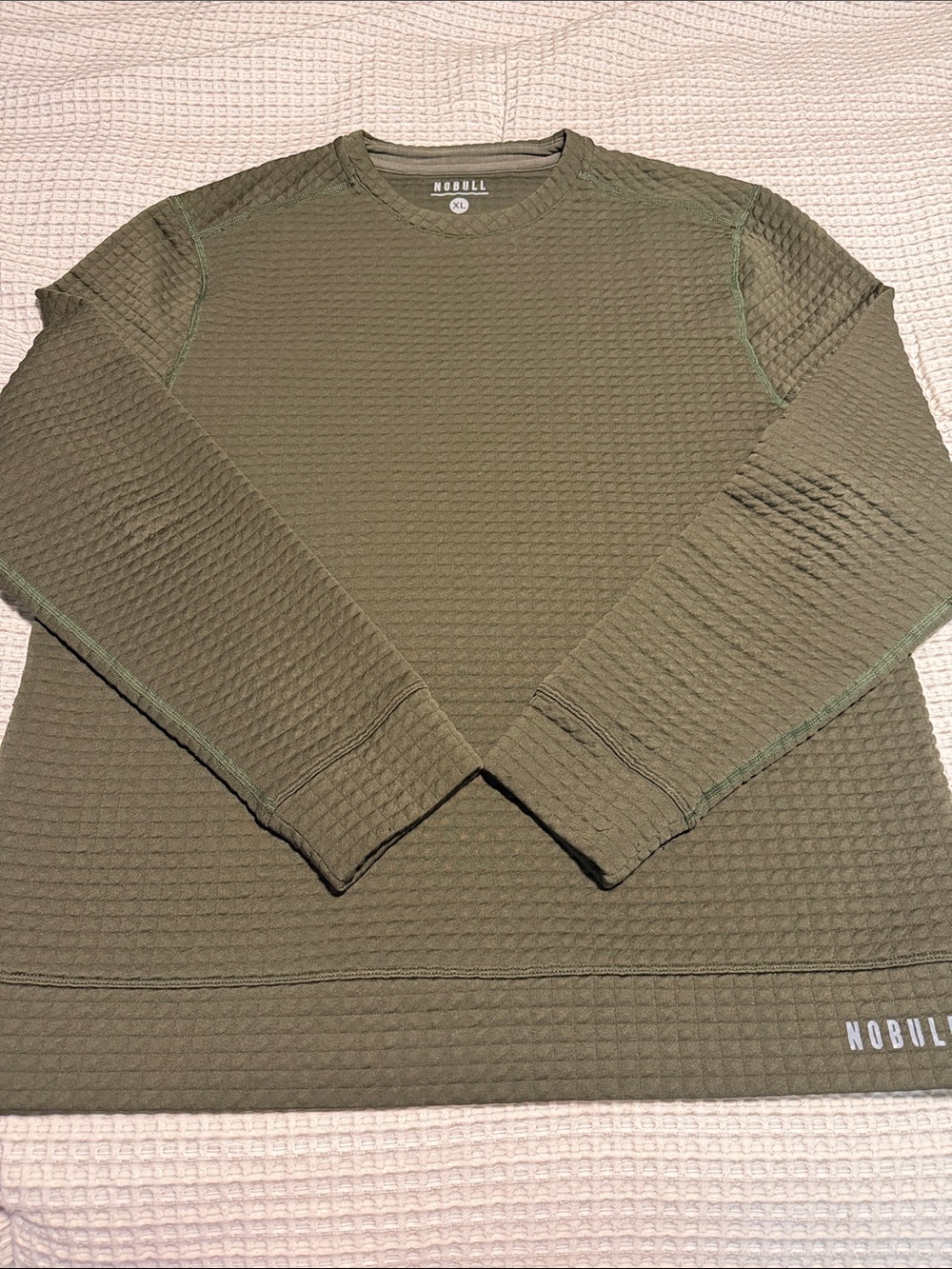 NOBULL Men’s Army XL Quilted Crewneck